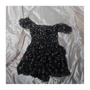 nwt urban outfitters blue floral romper